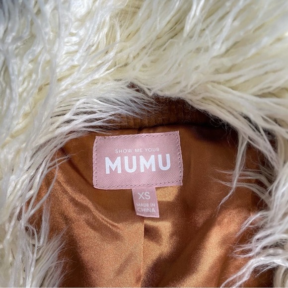 Show Me Your Mumu Corduroy Fur Penny Lane Coat Size XS - Picture 5 of 16